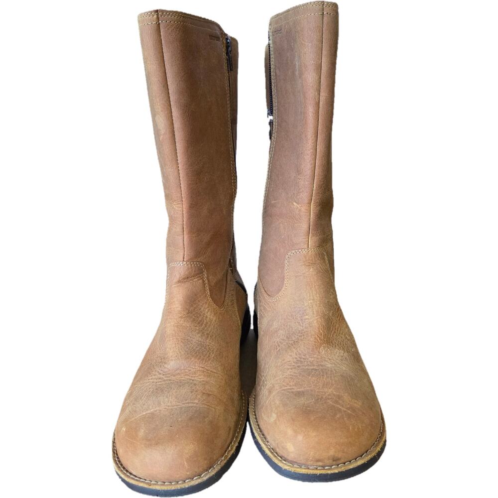 Merrell Waterproof Tan Leather Zip Up Mid Calf Boots Gorpcore Outdoors 9.5 VGUC - Picture 6 of 15